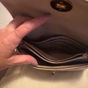 Tory Burch Quilted Tan Shoulder Bag